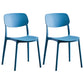 Contemporary Style Plastic Dining Chairs Open Back Dining Side Chair for Kitchen Dark Blue 2 Piece Set Clearhalo ' kitchen&dining_furn' 'Dining Chairs' 'Dining Tables & Seating' 'dining_chair' 'furn' 'furn_dining_chair' 'Furniture' 'furniture_dining_chair' 'Kitchen & Dining Furniture' 'kitchen' 3858818