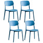 Contemporary Style Plastic Dining Chairs Open Back Dining Side Chair for Kitchen Dark Blue 4 Piece Set Clearhalo ' kitchen&dining_furn' 'Dining Chairs' 'Dining Tables & Seating' 'dining_chair' 'furn' 'furn_dining_chair' 'Furniture' 'furniture_dining_chair' 'Kitchen & Dining Furniture' 'kitchen' 3858819