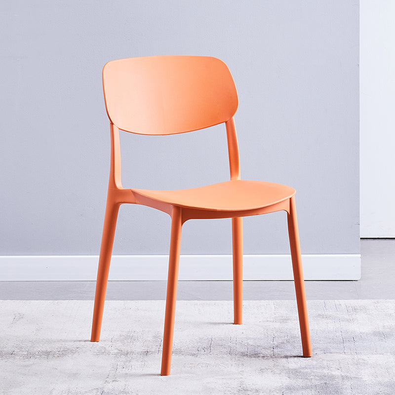 Contemporary Style Plastic Dining Chairs Open Back Dining Side Chair for Kitchen Orange 1 Piece Clearhalo ' kitchen&dining_furn' 'Dining Chairs' 'Dining Tables & Seating' 'dining_chair' 'furn' 'furn_dining_chair' 'Furniture' 'furniture_dining_chair' 'Kitchen & Dining Furniture' 'kitchen' 3858820
