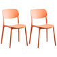 Contemporary Style Plastic Dining Chairs Open Back Dining Side Chair for Kitchen Orange 2 Piece Set Clearhalo ' kitchen&dining_furn' 'Dining Chairs' 'Dining Tables & Seating' 'dining_chair' 'furn' 'furn_dining_chair' 'Furniture' 'furniture_dining_chair' 'Kitchen & Dining Furniture' 'kitchen' 3858821