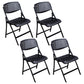 Modern Metal Plastic Indoor-Outdoor Chair Home Armless Open Back Dining Side Chair Black 4 Piece Set Clearhalo ' kitchen&dining_furn' 'Dining Chairs' 'Dining Tables & Seating' 'dining_chair' 'furn' 'furn_dining_chair' 'Furniture' 'furniture_dining_chair' 'Kitchen & Dining Furniture' 'kitchen' 3858827