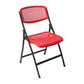 Modern Metal Plastic Indoor-Outdoor Chair Home Armless Open Back Dining Side Chair Red-Black 1 Piece Clearhalo ' kitchen&dining_furn' 'Dining Chairs' 'Dining Tables & Seating' 'dining_chair' 'furn' 'furn_dining_chair' 'Furniture' 'furniture_dining_chair' 'Kitchen & Dining Furniture' 'kitchen' 3858846