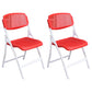 Modern Metal Plastic Indoor-Outdoor Chair Home Armless Open Back Dining Side Chair Red-White 2 Piece Set Clearhalo ' kitchen&dining_furn' 'Dining Chairs' 'Dining Tables & Seating' 'dining_chair' 'furn' 'furn_dining_chair' 'Furniture' 'furniture_dining_chair' 'Kitchen & Dining Furniture' 'kitchen' 3858850