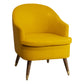 Minimalist Style Upholstered Side Chair Solid Back Arm Single Dining Side Chair for Home Yellow Clearhalo ' kitchen&dining_furn' 'Dining Chairs' 'Dining Tables & Seating' 'dining_chair' 'furn' 'furn_dining_chair' 'Furniture' 'furniture_dining_chair' 'Kitchen & Dining Furniture' 'kitchen' 3858857