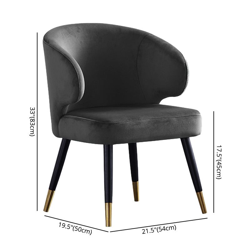 Modern Style Wingback Dining Chairs Velvet Upholstered Dining Chairs for Home Use (Set of 2) Clearhalo ' kitchen&dining_furn' 'Dining Chairs' 'Dining Tables & Seating' 'dining_chair' 'furn' 'furn_dining_chair' 'Furniture' 'furniture_dining_chair' 'Kitchen & Dining Furniture' 'kitchen' 3858885