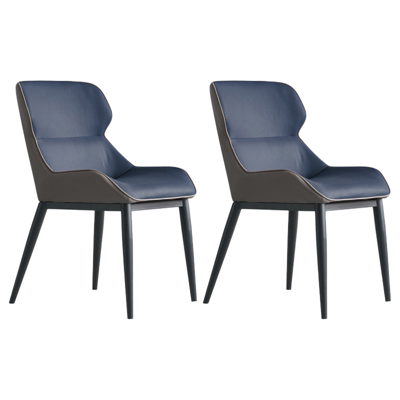 Modern Style Arm Chair Wingback Side Chair with Metal Legs for Home Use (Set of 2) Gray Blue Clearhalo ' kitchen&dining_furn' 'Dining Chairs' 'Dining Tables & Seating' 'dining_chair' 'furn' 'furn_dining_chair' 'Furniture' 'furniture_dining_chair' 'Kitchen & Dining Furniture' 'kitchen' 3858892