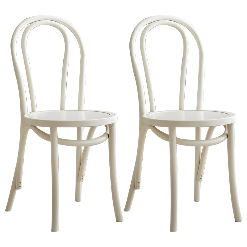 Contemporary Style Beech Wood Chair Windsor Back Side Kitchen Chairs Set White 2 Piece Set Clearhalo ' kitchen&dining_furn' 'Dining Chairs' 'Dining Tables & Seating' 'dining_chair' 'furn' 'furn_dining_chair' 'Furniture' 'furniture_dining_chair' 'Kitchen & Dining Furniture' 'kitchen' 3858907