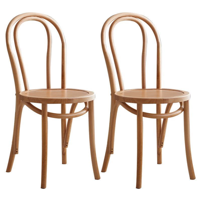 Contemporary Style Beech Wood Chair Windsor Back Side Kitchen Chairs Set Wood 2 Piece Set Clearhalo ' kitchen&dining_furn' 'Dining Chairs' 'Dining Tables & Seating' 'dining_chair' 'furn' 'furn_dining_chair' 'Furniture' 'furniture_dining_chair' 'Kitchen & Dining Furniture' 'kitchen' 3858914