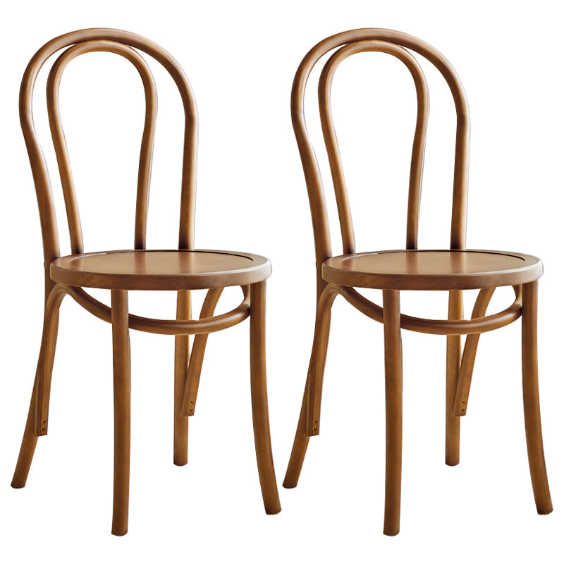 Contemporary Style Beech Wood Chair Windsor Back Side Kitchen Chairs Set Light Brown 2 Piece Set Clearhalo ' kitchen&dining_furn' 'Dining Chairs' 'Dining Tables & Seating' 'dining_chair' 'furn' 'furn_dining_chair' 'Furniture' 'furniture_dining_chair' 'Kitchen & Dining Furniture' 'kitchen' 3858920