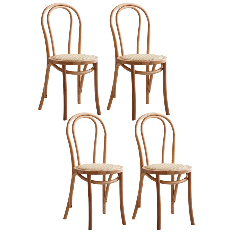 Contemporary Style Beech Wood Chair Windsor Back Side Kitchen Chairs Set Natural 4 Piece Set Clearhalo ' kitchen&dining_furn' 'Dining Chairs' 'Dining Tables & Seating' 'dining_chair' 'furn' 'furn_dining_chair' 'Furniture' 'furniture_dining_chair' 'Kitchen & Dining Furniture' 'kitchen' 3858935