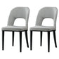 Matte Finish Contemporary Dining Side Chair Leather Open Back Dining Chair Light Gray 2 Piece Set Clearhalo ' kitchen&dining_furn' 'Dining Chairs' 'Dining Tables & Seating' 'dining_chair' 'furn' 'furn_dining_chair' 'Furniture' 'furniture_dining_chair' 'Kitchen & Dining Furniture' 'kitchen' 3858959