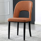 Matte Finish Contemporary Dining Side Chair Leather Open Back Dining Chair Orange 1 Piece Clearhalo ' kitchen&dining_furn' 'Dining Chairs' 'Dining Tables & Seating' 'dining_chair' 'furn' 'furn_dining_chair' 'Furniture' 'furniture_dining_chair' 'Kitchen & Dining Furniture' 'kitchen' 3858963