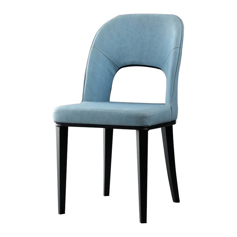 Matte Finish Contemporary Dining Side Chair Leather Open Back Dining Chair Clearhalo ' kitchen&dining_furn' 'Dining Chairs' 'Dining Tables & Seating' 'dining_chair' 'furn' 'furn_dining_chair' 'Furniture' 'furniture_dining_chair' 'Kitchen & Dining Furniture' 'kitchen' 3858964