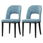 Matte Finish Contemporary Dining Side Chair Leather Open Back Dining Chair Blue 2 Piece Set Clearhalo ' kitchen&dining_furn' 'Dining Chairs' 'Dining Tables & Seating' 'dining_chair' 'furn' 'furn_dining_chair' 'Furniture' 'furniture_dining_chair' 'Kitchen & Dining Furniture' 'kitchen' 3858970