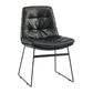 Contemporary Style Metal Dining Chair Dining Side Arm Chair for Kitchen Black 1 Piece Clearhalo ' kitchen&dining_furn' 'Dining Chairs' 'Dining Tables & Seating' 'dining_chair' 'furn' 'furn_dining_chair' 'Furniture' 'furniture_dining_chair' 'Kitchen & Dining Furniture' 'kitchen' 3858982