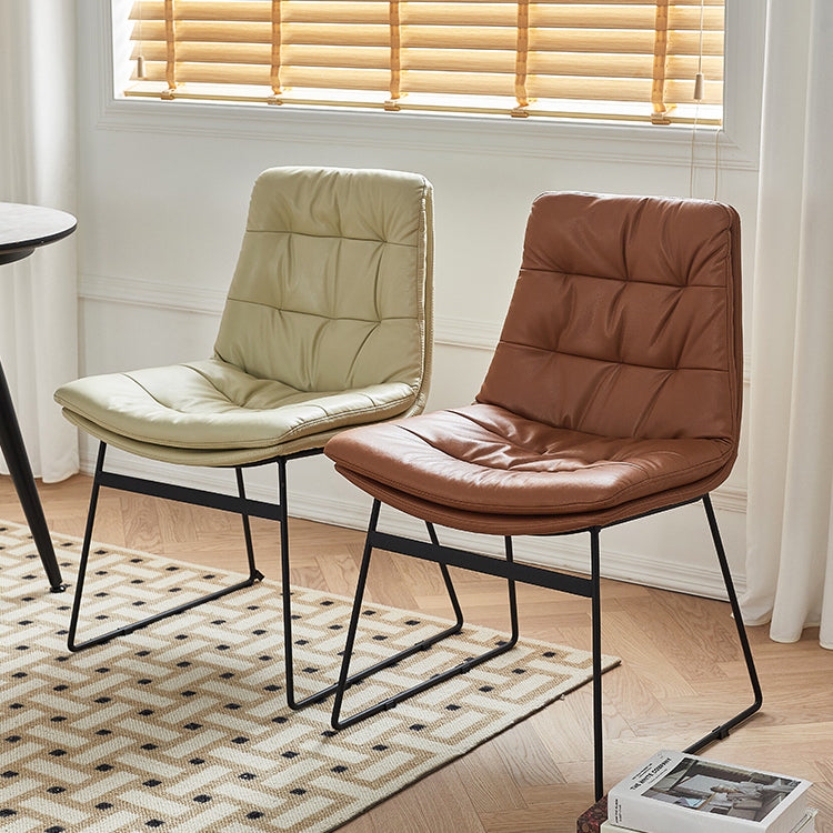 Contemporary Style Metal Dining Chair Dining Side Arm Chair for Kitchen Clearhalo ' kitchen&dining_furn' 'Dining Chairs' 'Dining Tables & Seating' 'dining_chair' 'furn' 'furn_dining_chair' 'Furniture' 'furniture_dining_chair' 'Kitchen & Dining Furniture' 'kitchen' 3858985