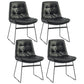 Contemporary Style Metal Dining Chair Dining Side Arm Chair for Kitchen Black 4 Piece Set Clearhalo ' kitchen&dining_furn' 'Dining Chairs' 'Dining Tables & Seating' 'dining_chair' 'furn' 'furn_dining_chair' 'Furniture' 'furniture_dining_chair' 'Kitchen & Dining Furniture' 'kitchen' 3858986