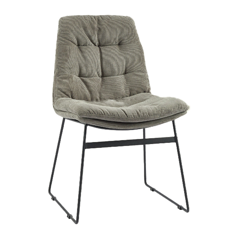 Contemporary Style Metal Dining Chair Dining Side Arm Chair for Kitchen Grey 1 Piece Clearhalo ' kitchen&dining_furn' 'Dining Chairs' 'Dining Tables & Seating' 'dining_chair' 'furn' 'furn_dining_chair' 'Furniture' 'furniture_dining_chair' 'Kitchen & Dining Furniture' 'kitchen' 3858987