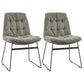 Contemporary Style Metal Dining Chair Dining Side Arm Chair for Kitchen Grey 2 Piece Set Clearhalo ' kitchen&dining_furn' 'Dining Chairs' 'Dining Tables & Seating' 'dining_chair' 'furn' 'furn_dining_chair' 'Furniture' 'furniture_dining_chair' 'Kitchen & Dining Furniture' 'kitchen' 3858989