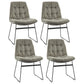 Contemporary Style Metal Dining Chair Dining Side Arm Chair for Kitchen Grey 4 Piece Set Clearhalo ' kitchen&dining_furn' 'Dining Chairs' 'Dining Tables & Seating' 'dining_chair' 'furn' 'furn_dining_chair' 'Furniture' 'furniture_dining_chair' 'Kitchen & Dining Furniture' 'kitchen' 3858992