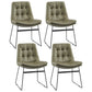 Contemporary Style Metal Dining Chair Dining Side Arm Chair for Kitchen Dark Gray 4 Piece Set Clearhalo ' kitchen&dining_furn' 'Dining Chairs' 'Dining Tables & Seating' 'dining_chair' 'furn' 'furn_dining_chair' 'Furniture' 'furniture_dining_chair' 'Kitchen & Dining Furniture' 'kitchen' 3858997