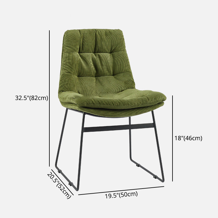 Contemporary Style Metal Dining Chair Dining Side Arm Chair for Kitchen Clearhalo ' kitchen&dining_furn' 'Dining Chairs' 'Dining Tables & Seating' 'dining_chair' 'furn' 'furn_dining_chair' 'Furniture' 'furniture_dining_chair' 'Kitchen & Dining Furniture' 'kitchen' 3859000