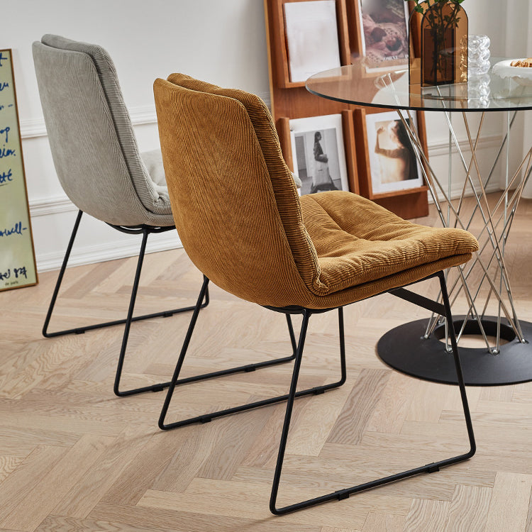 Contemporary Style Metal Dining Chair Dining Side Arm Chair for Kitchen Clearhalo ' kitchen&dining_furn' 'Dining Chairs' 'Dining Tables & Seating' 'dining_chair' 'furn' 'furn_dining_chair' 'Furniture' 'furniture_dining_chair' 'Kitchen & Dining Furniture' 'kitchen' 3859001