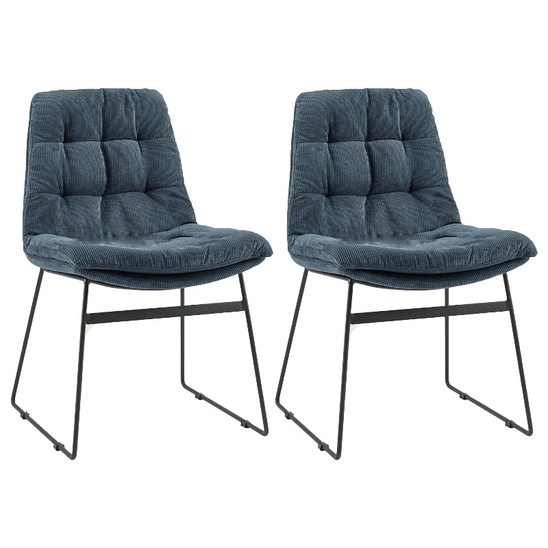 Contemporary Style Metal Dining Chair Dining Side Arm Chair for Kitchen Blue 2 Piece Set Clearhalo ' kitchen&dining_furn' 'Dining Chairs' 'Dining Tables & Seating' 'dining_chair' 'furn' 'furn_dining_chair' 'Furniture' 'furniture_dining_chair' 'Kitchen & Dining Furniture' 'kitchen' 3859008