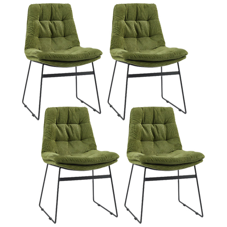 Contemporary Style Metal Dining Chair Dining Side Arm Chair for Kitchen Green 4 Piece Set Clearhalo ' kitchen&dining_furn' 'Dining Chairs' 'Dining Tables & Seating' 'dining_chair' 'furn' 'furn_dining_chair' 'Furniture' 'furniture_dining_chair' 'Kitchen & Dining Furniture' 'kitchen' 3859011