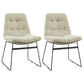 Contemporary Style Metal Dining Chair Dining Side Arm Chair for Kitchen Beige 2 Piece Set Clearhalo ' kitchen&dining_furn' 'Dining Chairs' 'Dining Tables & Seating' 'dining_chair' 'furn' 'furn_dining_chair' 'Furniture' 'furniture_dining_chair' 'Kitchen & Dining Furniture' 'kitchen' 3859016