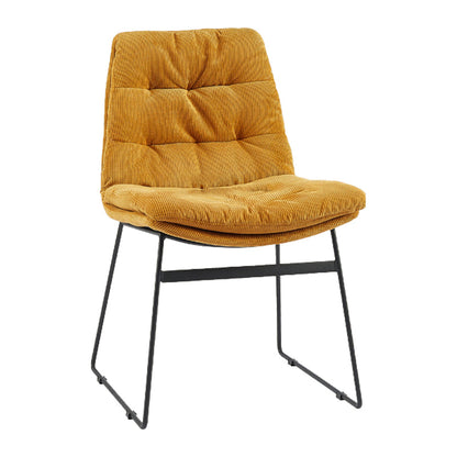 Contemporary Style Metal Dining Chair Dining Side Arm Chair for Kitchen Ginger 1 Piece Clearhalo ' kitchen&dining_furn' 'Dining Chairs' 'Dining Tables & Seating' 'dining_chair' 'furn' 'furn_dining_chair' 'Furniture' 'furniture_dining_chair' 'Kitchen & Dining Furniture' 'kitchen' 3859018