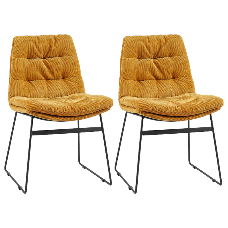 Contemporary Style Metal Dining Chair Dining Side Arm Chair for Kitchen Ginger 2 Piece Set Clearhalo ' kitchen&dining_furn' 'Dining Chairs' 'Dining Tables & Seating' 'dining_chair' 'furn' 'furn_dining_chair' 'Furniture' 'furniture_dining_chair' 'Kitchen & Dining Furniture' 'kitchen' 3859019