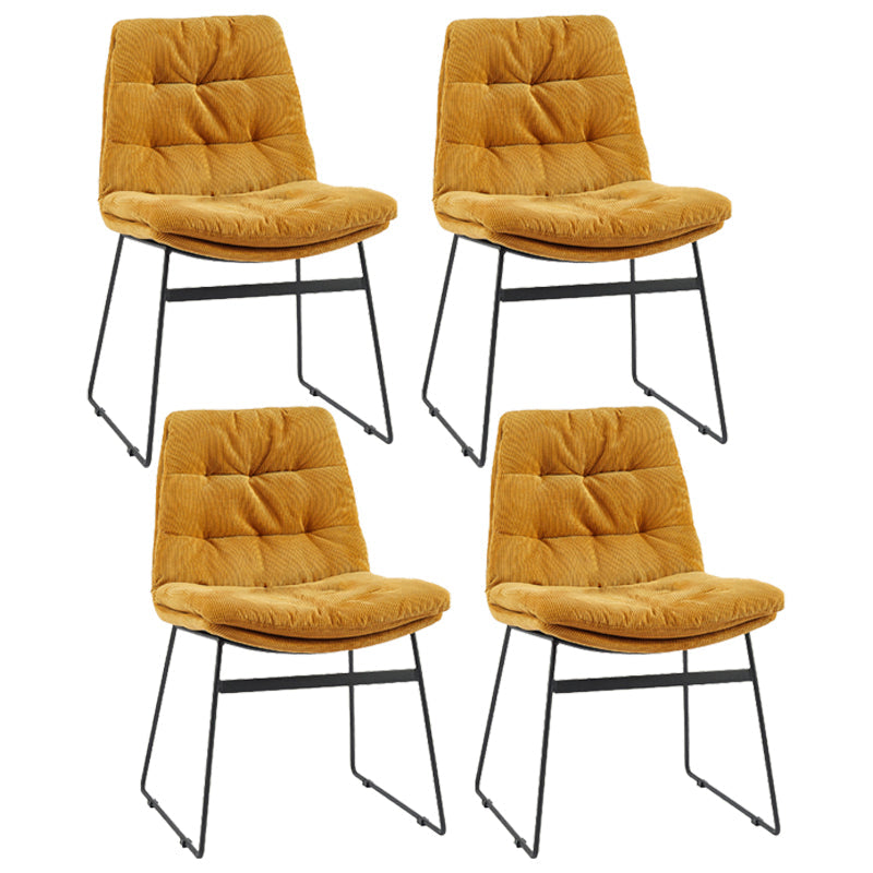 Contemporary Style Metal Dining Chair Dining Side Arm Chair for Kitchen Ginger 4 Piece Set Clearhalo ' kitchen&dining_furn' 'Dining Chairs' 'Dining Tables & Seating' 'dining_chair' 'furn' 'furn_dining_chair' 'Furniture' 'furniture_dining_chair' 'Kitchen & Dining Furniture' 'kitchen' 3859020