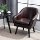 Contemporary Style Upholstered Arm Chair Solid Back Dining Side Chairs for Home Use Brown 1 Piece Clearhalo ' kitchen&dining_furn' 'Dining Chairs' 'Dining Tables & Seating' 'dining_chair' 'furn' 'furn_dining_chair' 'Furniture' 'furniture_dining_chair' 'Kitchen & Dining Furniture' 'kitchen' 3859045