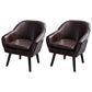 Contemporary Style Upholstered Arm Chair Solid Back Dining Side Chairs for Home Use Brown 2 Piece Set Clearhalo ' kitchen&dining_furn' 'Dining Chairs' 'Dining Tables & Seating' 'dining_chair' 'furn' 'furn_dining_chair' 'Furniture' 'furniture_dining_chair' 'Kitchen & Dining Furniture' 'kitchen' 3859046