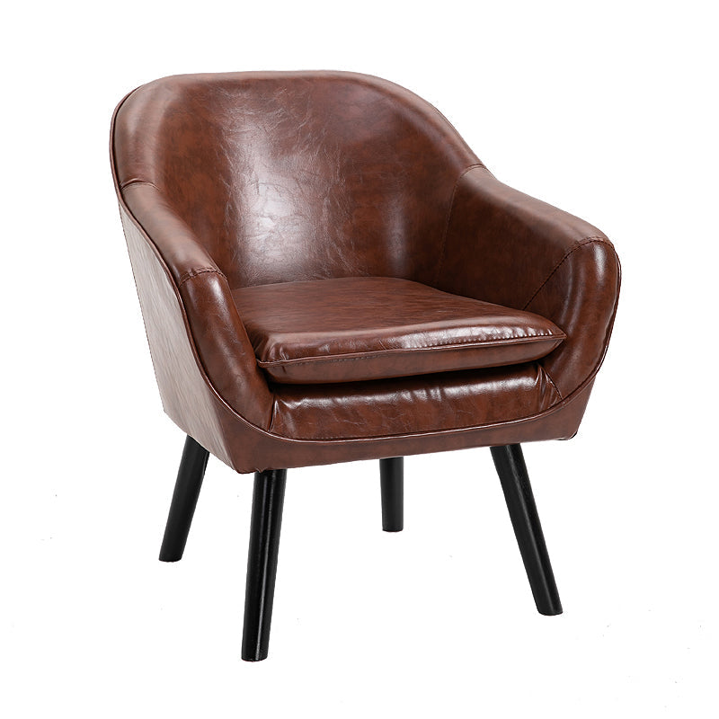 Contemporary Style Upholstered Arm Chair Solid Back Dining Side Chairs for Home Use Clearhalo ' kitchen&dining_furn' 'Dining Chairs' 'Dining Tables & Seating' 'dining_chair' 'furn' 'furn_dining_chair' 'Furniture' 'furniture_dining_chair' 'Kitchen & Dining Furniture' 'kitchen' 3859047