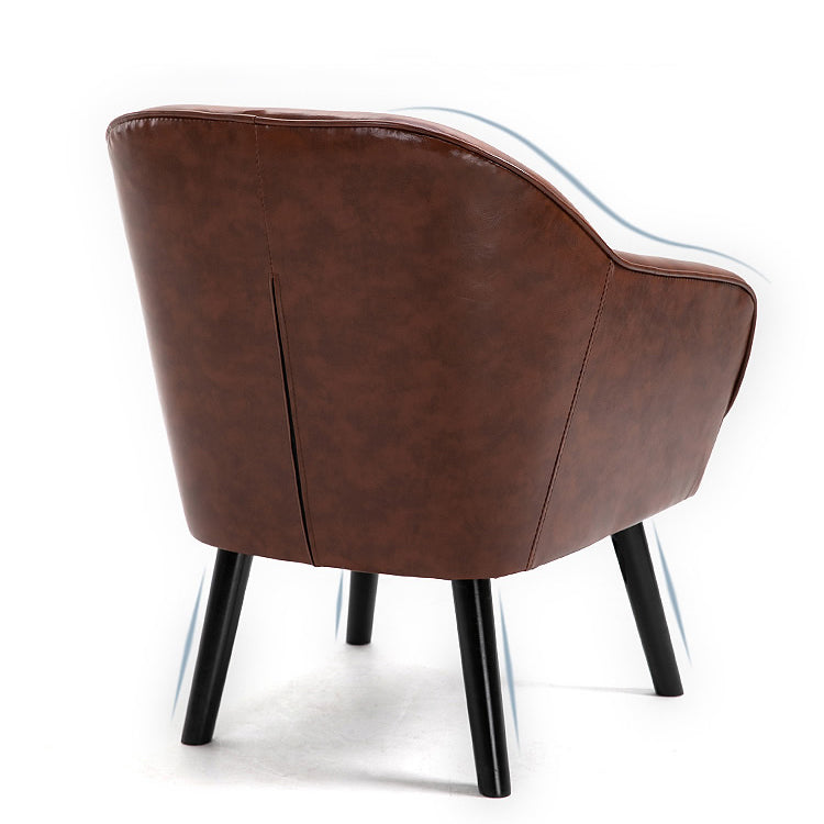 Contemporary Style Upholstered Arm Chair Solid Back Dining Side Chairs for Home Use Clearhalo ' kitchen&dining_furn' 'Dining Chairs' 'Dining Tables & Seating' 'dining_chair' 'furn' 'furn_dining_chair' 'Furniture' 'furniture_dining_chair' 'Kitchen & Dining Furniture' 'kitchen' 3859055