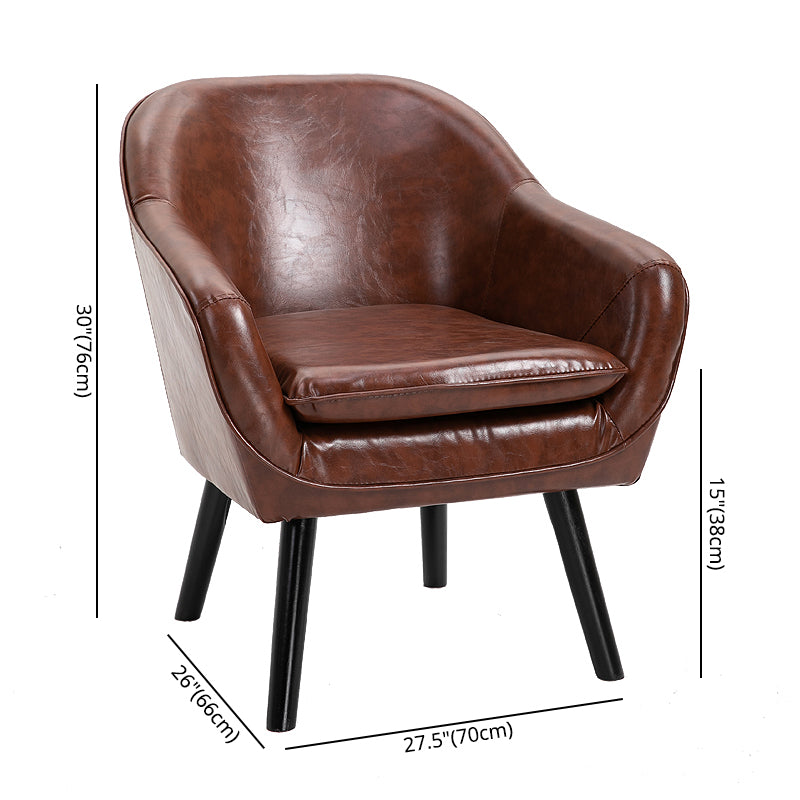 Contemporary Style Upholstered Arm Chair Solid Back Dining Side Chairs for Home Use Clearhalo ' kitchen&dining_furn' 'Dining Chairs' 'Dining Tables & Seating' 'dining_chair' 'furn' 'furn_dining_chair' 'Furniture' 'furniture_dining_chair' 'Kitchen & Dining Furniture' 'kitchen' 3859057