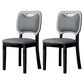 Home Contemporary Side Chair Open Back Upholstered Wood Dining Room Chair (Set of 2) Grey Black Clearhalo ' kitchen&dining_furn' 'Dining Chairs' 'Dining Tables & Seating' 'dining_chair' 'furn' 'furn_dining_chair' 'Furniture' 'furniture_dining_chair' 'Kitchen & Dining Furniture' 'kitchen' 3859069