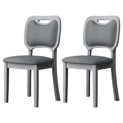 Home Contemporary Side Chair Open Back Upholstered Wood Dining Room Chair (Set of 2) Grey Gray Clearhalo ' kitchen&dining_furn' 'Dining Chairs' 'Dining Tables & Seating' 'dining_chair' 'furn' 'furn_dining_chair' 'Furniture' 'furniture_dining_chair' 'Kitchen & Dining Furniture' 'kitchen' 3859071