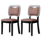 Home Contemporary Side Chair Open Back Upholstered Wood Dining Room Chair (Set of 2) Pink Black Clearhalo ' kitchen&dining_furn' 'Dining Chairs' 'Dining Tables & Seating' 'dining_chair' 'furn' 'furn_dining_chair' 'Furniture' 'furniture_dining_chair' 'Kitchen & Dining Furniture' 'kitchen' 3859073