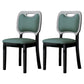 Home Contemporary Side Chair Open Back Upholstered Wood Dining Room Chair (Set of 2) Peacock Blue Black Clearhalo ' kitchen&dining_furn' 'Dining Chairs' 'Dining Tables & Seating' 'dining_chair' 'furn' 'furn_dining_chair' 'Furniture' 'furniture_dining_chair' 'Kitchen & Dining Furniture' 'kitchen' 3859080