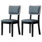 Home Contemporary Side Chair Open Back Upholstered Wood Dining Room Chair (Set of 2) Gray-Blue Black Clearhalo ' kitchen&dining_furn' 'Dining Chairs' 'Dining Tables & Seating' 'dining_chair' 'furn' 'furn_dining_chair' 'Furniture' 'furniture_dining_chair' 'Kitchen & Dining Furniture' 'kitchen' 3859084