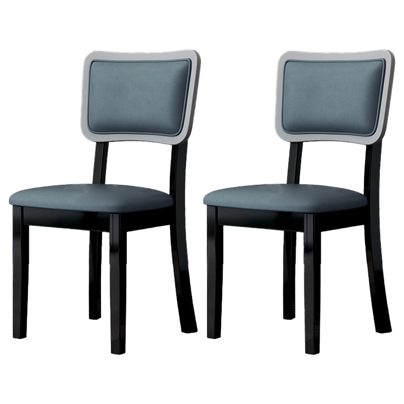 Home Contemporary Side Chair Open Back Upholstered Wood Dining Room Chair (Set of 2) Gray-Blue Black Clearhalo ' kitchen&dining_furn' 'Dining Chairs' 'Dining Tables & Seating' 'dining_chair' 'furn' 'furn_dining_chair' 'Furniture' 'furniture_dining_chair' 'Kitchen & Dining Furniture' 'kitchen' 3859084