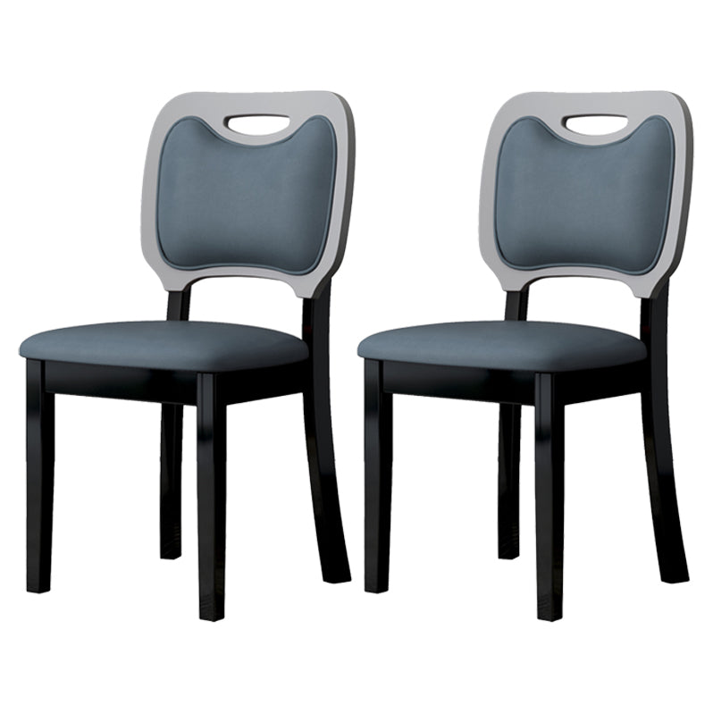 Home Contemporary Side Chair Open Back Upholstered Wood Dining Room Chair (Set of 2) Gray Blue Black Clearhalo ' kitchen&dining_furn' 'Dining Chairs' 'Dining Tables & Seating' 'dining_chair' 'furn' 'furn_dining_chair' 'Furniture' 'furniture_dining_chair' 'Kitchen & Dining Furniture' 'kitchen' 3859086
