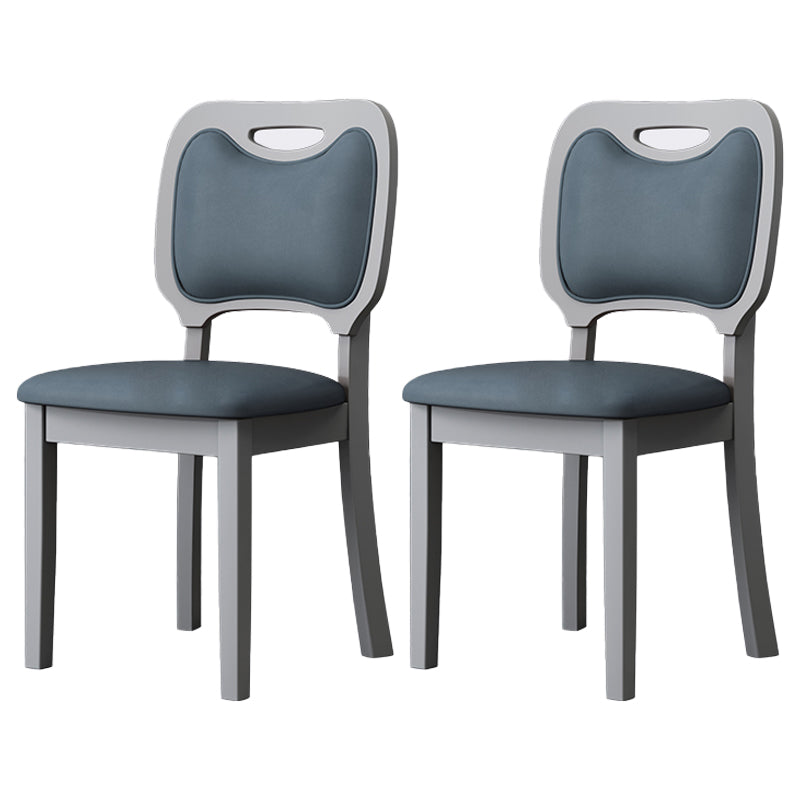 Home Contemporary Side Chair Open Back Upholstered Wood Dining Room Chair (Set of 2) Gray Blue Gray Clearhalo ' kitchen&dining_furn' 'Dining Chairs' 'Dining Tables & Seating' 'dining_chair' 'furn' 'furn_dining_chair' 'Furniture' 'furniture_dining_chair' 'Kitchen & Dining Furniture' 'kitchen' 3859088