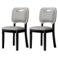 Home Contemporary Side Chair Open Back Upholstered Wood Dining Room Chair (Set of 2) Off-White Black Clearhalo ' kitchen&dining_furn' 'Dining Chairs' 'Dining Tables & Seating' 'dining_chair' 'furn' 'furn_dining_chair' 'Furniture' 'furniture_dining_chair' 'Kitchen & Dining Furniture' 'kitchen' 3859092