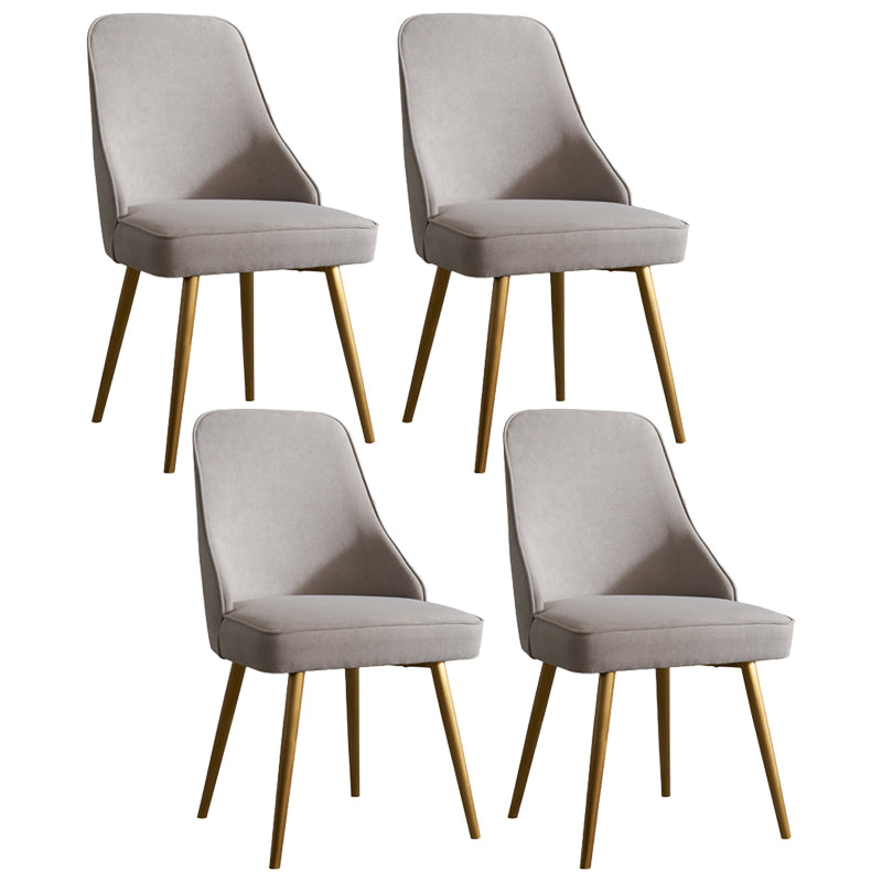 Contemporary Style Metal Dining Chairs Parsons Armless Chairs for Kitchen Grey 4 Piece Set Clearhalo ' kitchen&dining_furn' 'Dining Chairs' 'Dining Tables & Seating' 'dining_chair' 'furn' 'furn_dining_chair' 'Furniture' 'furniture_dining_chair' 'Kitchen & Dining Furniture' 'kitchen' 3859097