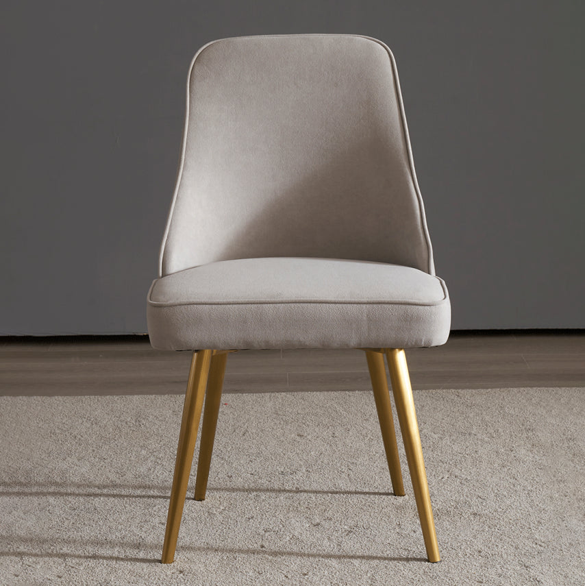 Contemporary Style Metal Dining Chairs Parsons Armless Chairs for Kitchen Clearhalo ' kitchen&dining_furn' 'Dining Chairs' 'Dining Tables & Seating' 'dining_chair' 'furn' 'furn_dining_chair' 'Furniture' 'furniture_dining_chair' 'Kitchen & Dining Furniture' 'kitchen' 3859098