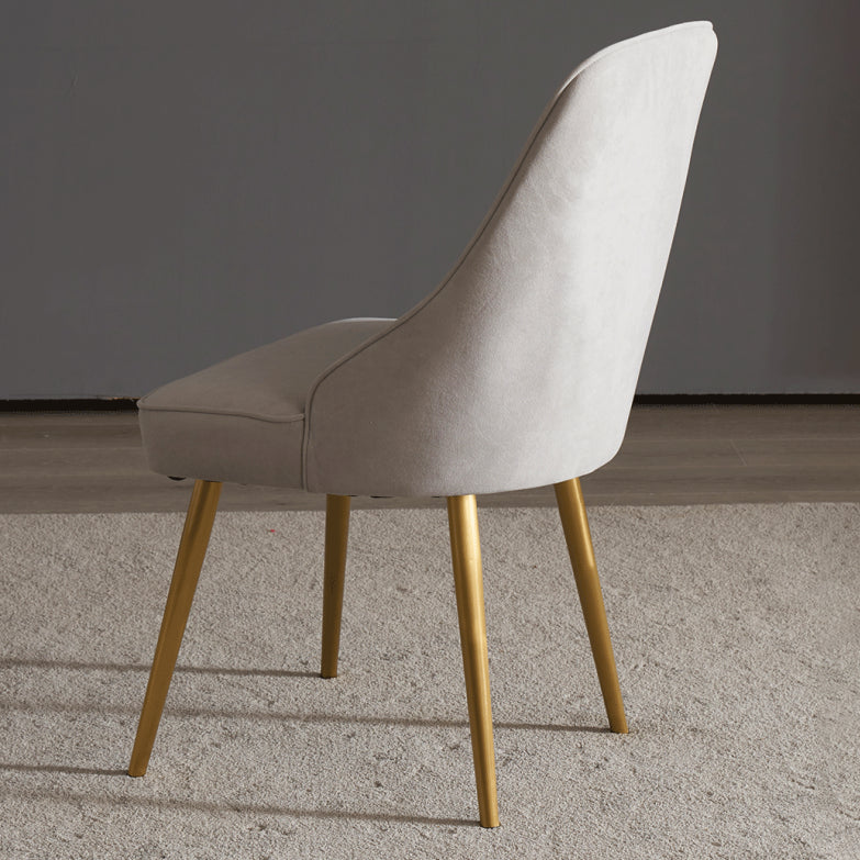 Contemporary Style Metal Dining Chairs Parsons Armless Chairs for Kitchen Clearhalo ' kitchen&dining_furn' 'Dining Chairs' 'Dining Tables & Seating' 'dining_chair' 'furn' 'furn_dining_chair' 'Furniture' 'furniture_dining_chair' 'Kitchen & Dining Furniture' 'kitchen' 3859100